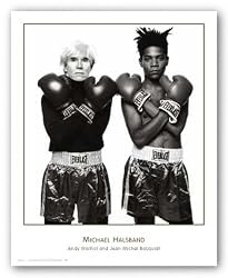 Andy Warhol and Jean-Michel Basquiat by Michael Halsband 24.5"x22" Art Print Poster