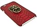 Bastex iPhone 6 Case, Ultra Slim Fit Protective Vintage Rock Lion Head Door Knocker, with Red Gator Skin Textured PU Leather Fashion Hard Back Cover for Apple iPhone 6s 4.7