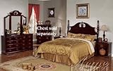 4pc Queen Size Bedroom Set in Dark Cherry Finish