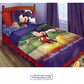 Mickey Mouse Twin Size 3 Piece Comforter Set