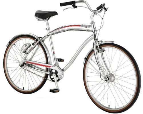 Nirve Ultraliner Men's 3-Speed Automatic Shifting Hybrid Cruiser Bike (Ball Burnished Aluminum, 21-Inch Frame)