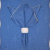 Periwinkle Blue Scallop Hem Cloth Napkins