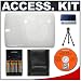 Snug-It Tight Fit Camera Skin (Clear/White) with Multi-Voltage Rapid Charger & 4 NiMH Batteries + Digital Image Recovery Software for Nikon Coolpix L12 Digital Camera