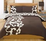 Chelsea Chocolate Cream Double Quilt Duvet Cover Set