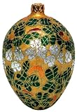 Museum Collection Faberg� Clover Egg Glass Ornament-Small