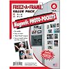 Freez-A-Frame Magnetic Combo Pack with 4 - 4" x 6" & 2 - 5" x 7" Magnetic Photo Frames