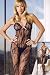 Sexy Lingerie - Rose Lace Halter Bodystocking W/ Marrowed Edge And Bow O/S BLACK