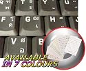 THAI KEYBOARD STICKERS WITH WHITE LETTERING ON TRANSPARENT BACKGROUND