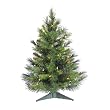 3' Pre-Lit Cheyenne Pine Artificial Christmas Tree - Clear Dura Lights