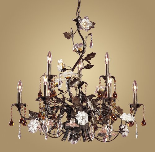 ELK Lighting Cristallo Fiore 9-Light Chandelier 85003 - 33W in.