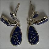 Lapis Lazuli and Opal Sterling Silver Earrings
