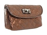 GUESS Handbag Kihei Double Pouch Bronze Cosmetic Case