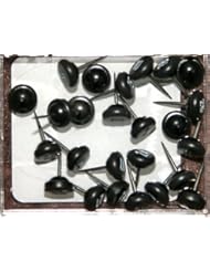 Office Product: Numbered Map Tacks - Black Pins With White Numbers (box of 25: numbers 1 - 25) - moore