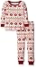 Burt's Bees Baby Unisex Baby Pajamas, 2-Piece PJ Set, 100% Organic Cotton Mo-7 Yrs, Cranberry Fair Isle, 12 Months