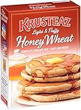Krusteaz Light & Fluffy Honey Wheat Complete Pancake Mix, 30-Ounce Boxes (Pack of 4)