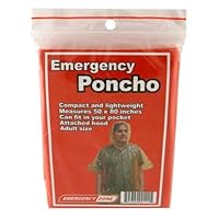 Emergency Poncho, Emergency Rain Gear, Weather Protection, Emergency Zone® Brand