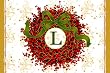 Monogram Holiday Wreath Floormat L Monogram Holiday Wreath Floormat L