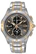 Two Tone Stainless Steel Coutura Alarm Chronograph Charcoal Dial