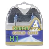 Unitec 77768 Hauptscheinwerferlampen H1 Xenon Gold 12V 55W 2er Set