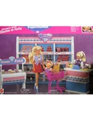 Toy: Barbie Shoppin Fun Barbie & Kelly Supermarket Playset (1996 Arcotoys, Mattel) - Mattel