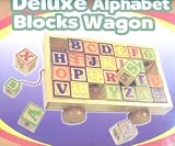 Deluxe Alphabet Blocks Wagon Natural Wood