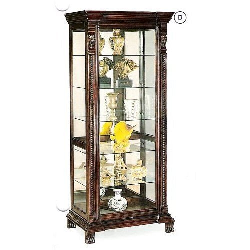 Coaster Glass Shelves Curio China Cabinet, Cappuccino Wood Finish Coaster Glass Shelves Curio China Cabinet, Cappuccino Wood Finish