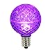 Pack of 12 LED G40 Purple Replacement Christmas Light Bulbs - E17 Base