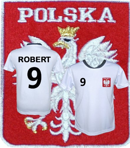 Polen Trikot “Modell Pol2” -gesticktes Trikot-Wappen-mit Ihrem Wunschnamen und Zahl-in vielen Größen-hier die Größe XL