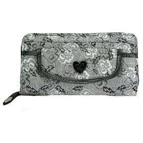 Loungefly Glitter Skull and Lightning Bolts Fullsize Zippered Wallet