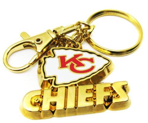 Gold Metal Kansas City Chiefs Key Chain