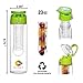 23 Oz Sport Water Bottle With Fruit Infuser And Carrying Handle,With Locking Flip Top Lid And Carrying Handle - BPA FREE - Made With Tritan Copolyester-- (Many Color Option) (Green)
