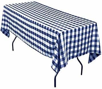 By Florida Tablecloth Rectangular Chequered 60x120"(navy Blue&amp;white)