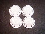 MIJ Hut/UFO/Bell Knob Embossed Numbering Set 4pc Metric White