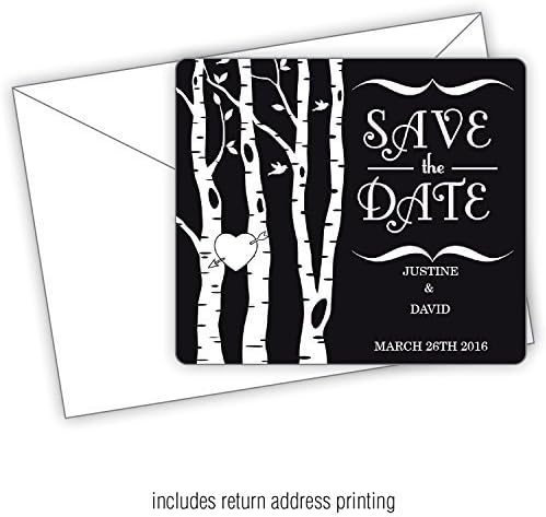 Rustic Woods -3.5x4 Wedding Magnet with FREE Printed Envelopes (150)