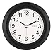 DecoMates Non-Ticking Silent Wall & Desk Clock - 24-Hour (Black)