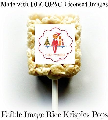 12 ELF ON THE SHELF CHRISTMAS Small Edible Image Rice Krispy Treat Candy Pops LICENSED Edible Images