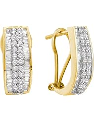 14KT Yellow Gold 0.85 CTW Diamond Fashion Earrings