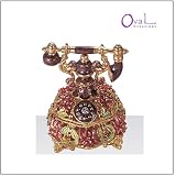 Jewelry Trinket Box with Crystal - Telephone Design