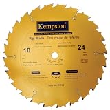Kempston 99512 10-Inch by 24 Tooth Professional Thin Kerf Ripping Blade with 5/8-Inch Arbor and Teflon Coating