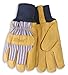Lined Premium Grain Pigskin Leather Palm Gloves - Knit Wrist