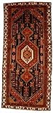 4'3 x 9'9 Navy Blue Persian Hand Knotted Wool Saveh Runner Rug