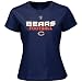 Reebok Chicago Bears Ladies Navy Blue Everyday Crew T-shirt