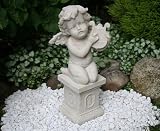 Eigenschaften   / Engel spielt auf einer Harfe ENGELFIGUR SKULPTUR STATUE