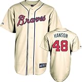 Tommy Hanson Jersey: Adult Majestic Alternate Ivory Replica Atlanta Braves Jersey