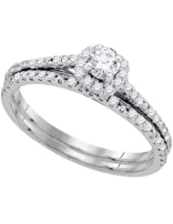 0.50CTW-DIA 0.20CT-CRD BRIDAL SET