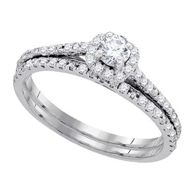 Cheap Girls Jewelry 0.50CTW-DIA 0.20CT-CRD BRIDAL SET For Sale