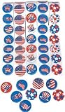 ~ 5 Rolls ~ Patriotic Stickers ~ 500 Stickers Total ~ 1.5 ~ New ~ USA Flag Stars