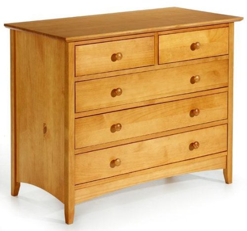 Hawthorne 37w Three plus two Drawer Chest, 31Hx37W, OAK