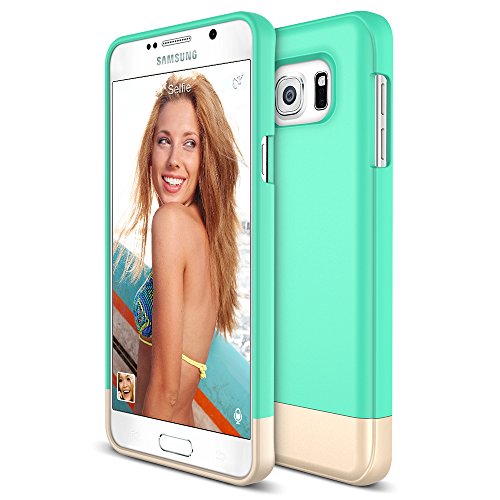Galaxy Note 5 Case, Maxboost® [Vibrance Series] [Lifetime Warranty] Protective SOFT-Interior Scratch Protection Slider Style Hard Cases for Samsung Galaxy Note 5 (2015) Turquoise/Champagne Gold