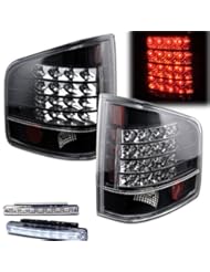 Automotive Parts and Accessories: 1982-1993 CHEVY S-10 S10 REAR BRAKE TAIL LIGHTS BLACK HOUSING+LED BUMPER RUNNING - RXMOTOR